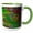 Green/White, variant on 3drose, Neon Green, Pink and Yellow Lines with Beveled Edges Embossed and Textured Rectangles, 15oz Mug