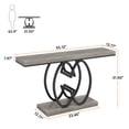 thumbnail image 2 of Tribesigns 55 Inch Console Table for Hallway, Faux Marble Gold Entryway Table with Geometric Metal Base, Modern Narrow Sofa Accent Table for Entrance, Living Room, Foyer, 2 of 8