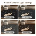 thumbnail image 7 of ODIKA 3'x5' Washable Area Rug Non-Slip, Flatweave, Easy Care Black Beige Abstract Celestial Design Accent Elegant Curves and Minimalist Starry Motif for Hallway, Laundry Room, 7 of 7