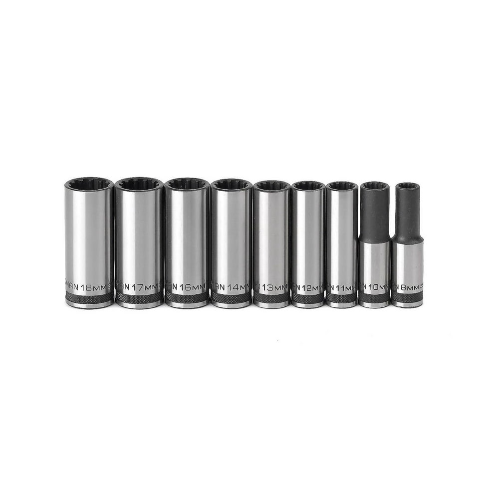 Craftsman Universal Socket Set 3/8 in. Drive Deep Metric Standard Hand