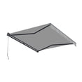 thumbnail image 4 of Semi-Cassette Motorized LED Luxury Patio Awning - 12 x 10 Ft - Silver Gray - Moroccan Collection, 4 of 8
