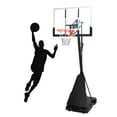 thumbnail image 2 of Basketball Hoop & Adjustable Basketball Stand - 5.2-10ft Height Range, 47" Shatterproof Backboard, Quick Crank System, Portable Base with Wheels for Indoor/Outdoor Use (Black, HM-027S Model), 2 of 8