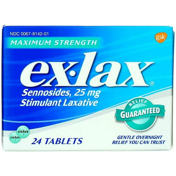 Ex-Lax Maximum Strength Stimulant Laxative, 24 Tablets