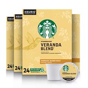 Starbucks Blonde Roast K-Cup Coffee Pods - Veranda Blend for Keurig Brewers - 4 Boxes (96 Pods Total)