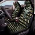 thumbnail image 4 of Uourmeti Premium Car Seat Covers Front Seats Cushion for Auto Polyester Easy to Install Universal Front Seat Protective Cover, Camouflage Deer Head Pattern, 4 of 11