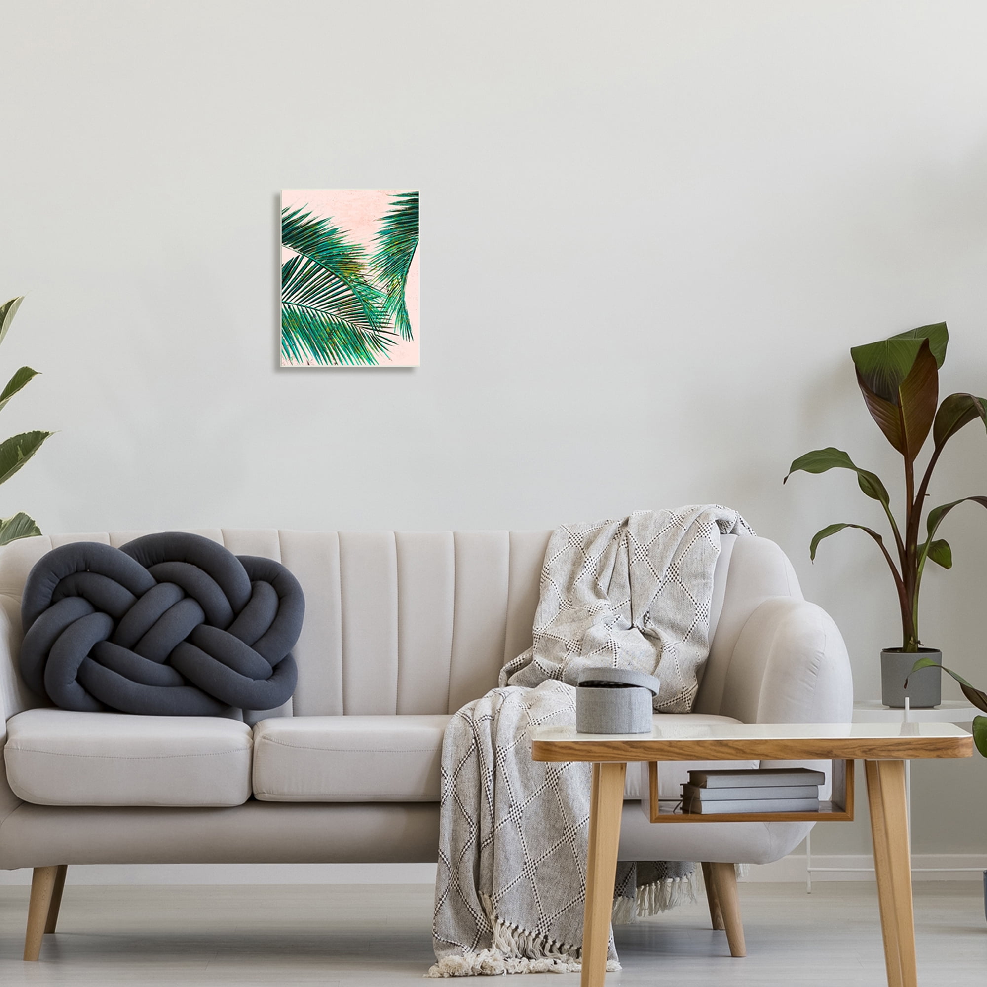 Stupell Industries Expressive Tropical Palm Fronds over Pink Warm Plants, 10 x 15, Design by Patricia Pinto
