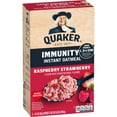 thumbnail image 2 of (6 pack) Quaker Immunity Instant Oatmeal, Raspberry Strawberry, Good Source of Vitamins C, D, & Zinc, Whole Grains, 1.41 oz packets, (6 Pack), 2 of 7