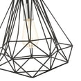 thumbnail image 4 of Livex Lighting Knox 1-Light Farmhouse Metal Single Pendant in Shiny Black, 4 of 8