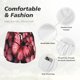 thumbnail image 4 of Balery pink butterfly Pantalones cortos deportivos para mujer con forro y dos bolsillos, elásticos, para entrenamiento, gimnasio, yoga-Large, 4 of 7
