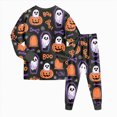 thumbnail image 4 of Zuwimk Toddler Girl Boys Kids Pajamas Halloween Funny Graphic Pjs Long Sleeve Snug fit 2pcs Jammies,Y022-Light Blue, 4 of 9