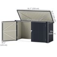 thumbnail image 3 of Outsunny 7.6 x 3.4ft Garbage Bin Shed with Lockable Doors and Openable Lid, 3 of 10