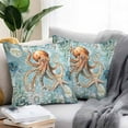 thumbnail image 2 of Ocean Octopus Outdoor Pillow Covers Pack of 2 Retro Blue Nautical Starfish Sealife Waterproof Throw Pillow Covers Decorative Cushion Cases for Patio Garden Tent Balcony Couch 20x20 inch, 2 of 8