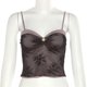thumbnail image 4 of Sleeveless Shirt Backless Sexy Spaghetti Straps Camisole Tops Lacy Pattern Ruffle Sweet Style Tanks Vests for Womens L, 4 of 4