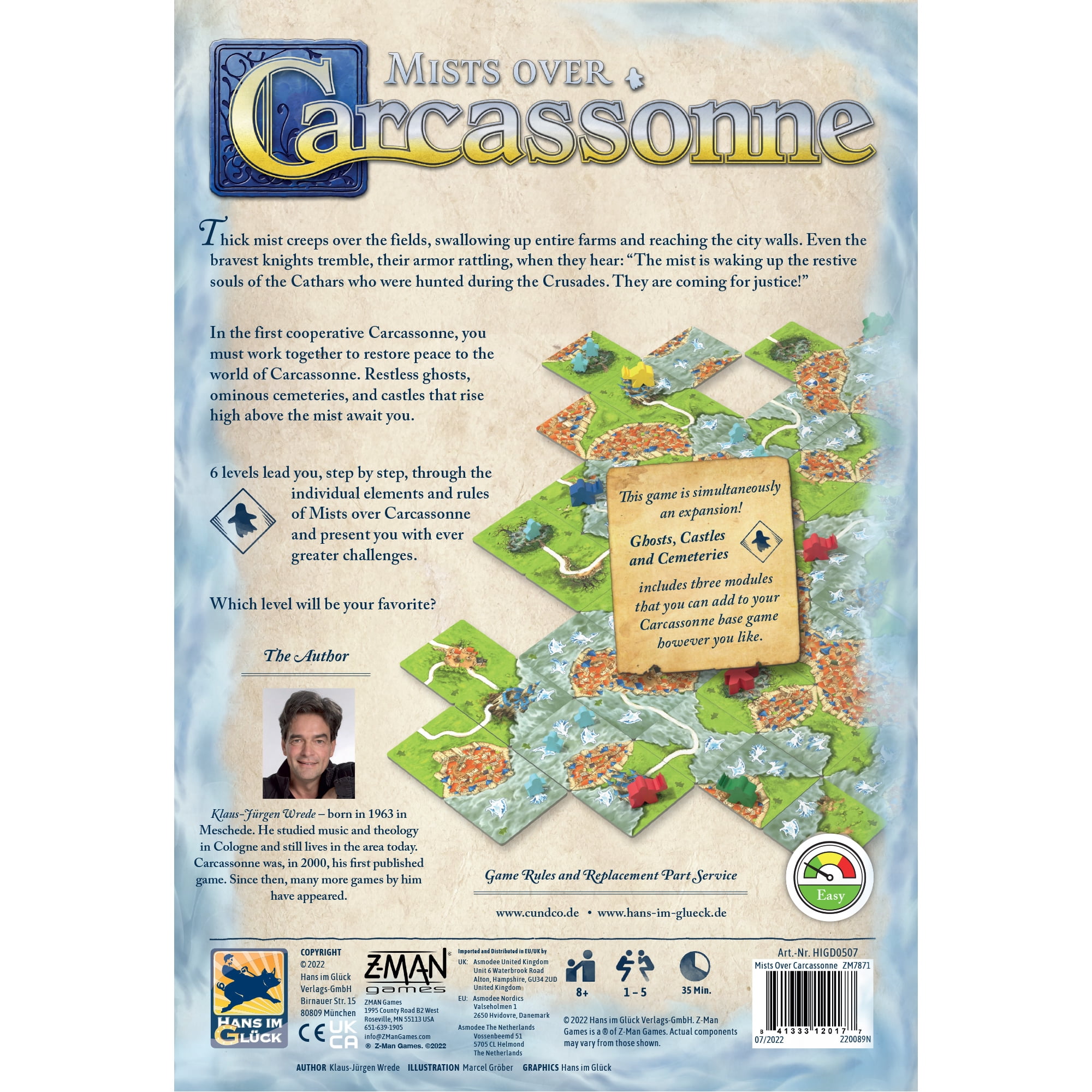 Mists Over Carcassonne Cooperative Strategy Board Game for Ages 10 and up, from Asmodee