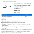 thumbnail image 2 of Upper Radiator Hose - Compatible with 1998 - 2001 Audi A4 Quattro 2.8L V6 1999 2000, 2 of 2