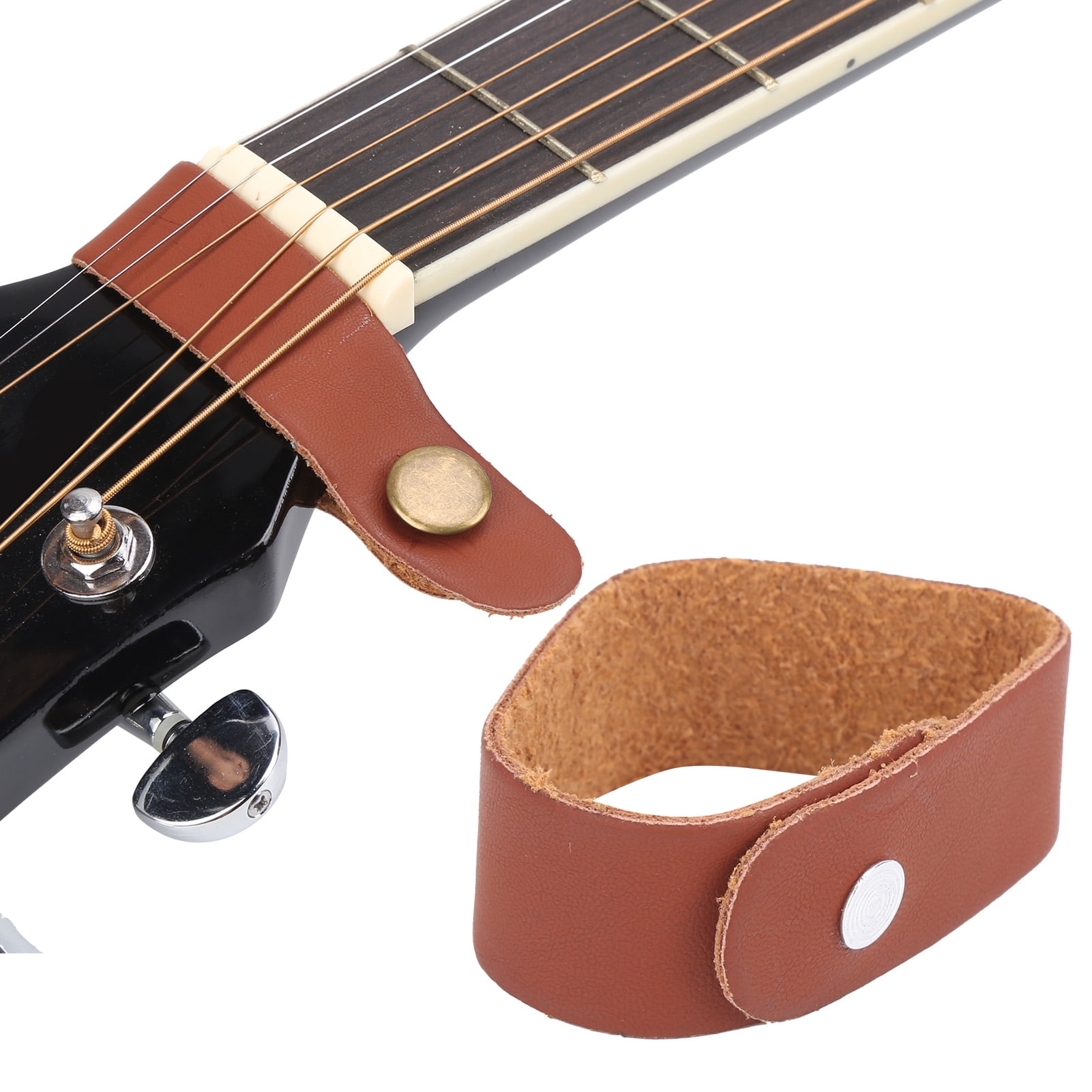 Senjay Guitar Neck Tie Hook, Guitar Neck Strap Button Microfiber Leather For Acoustic For Bass