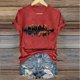 thumbnail image 5 of Camisetas de Manga Corta para las Mujeres de Moda Imprimir Cuello Redondo Camiseta, Mezcla de Poliéster Ligero para Primavera Verano Otoño, 5 of 8