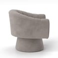 thumbnail image 4 of SEYNAR 360° Upholstered Swivel Accent Chair, Velvet Fluffy Lounge Sofa Chair for Living Room(Grey), 4 of 9