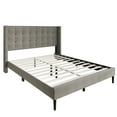 thumbnail image 5 of Home Design Danville Twin Tufted Upholstered Platform Bed with Wingback Headboard and Foam Cushion, Gray, Easy Assembly, 5 of 6