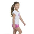 thumbnail image 3 of Girls 4-6 adidas Tie Dye Heart Tee and All Over Print Shorts Set Color: White Size: 5, 3 of 4