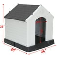 thumbnail image 4 of ZeloraGildan 28"/32"H Dog House Pet Shelter Waterproof Plastic Dog house w/Air Vents Outdoor, 4 of 13