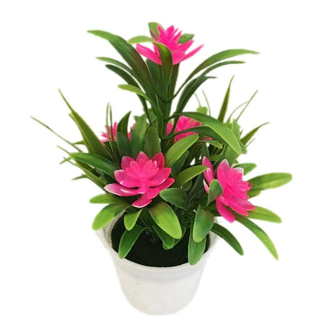 Artificial Fake Lotus Flower Potted Plant Bonsai Wedding Party Garden Home Decor