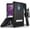 Black/Black, variant on White/Turquoise Tri-Shield Case Cover and Belt Clip Holster [Metal Kickstand + Wrist Strap Lanyard] for AT&T LG Xpression Plus 2 Phone (LMX420)