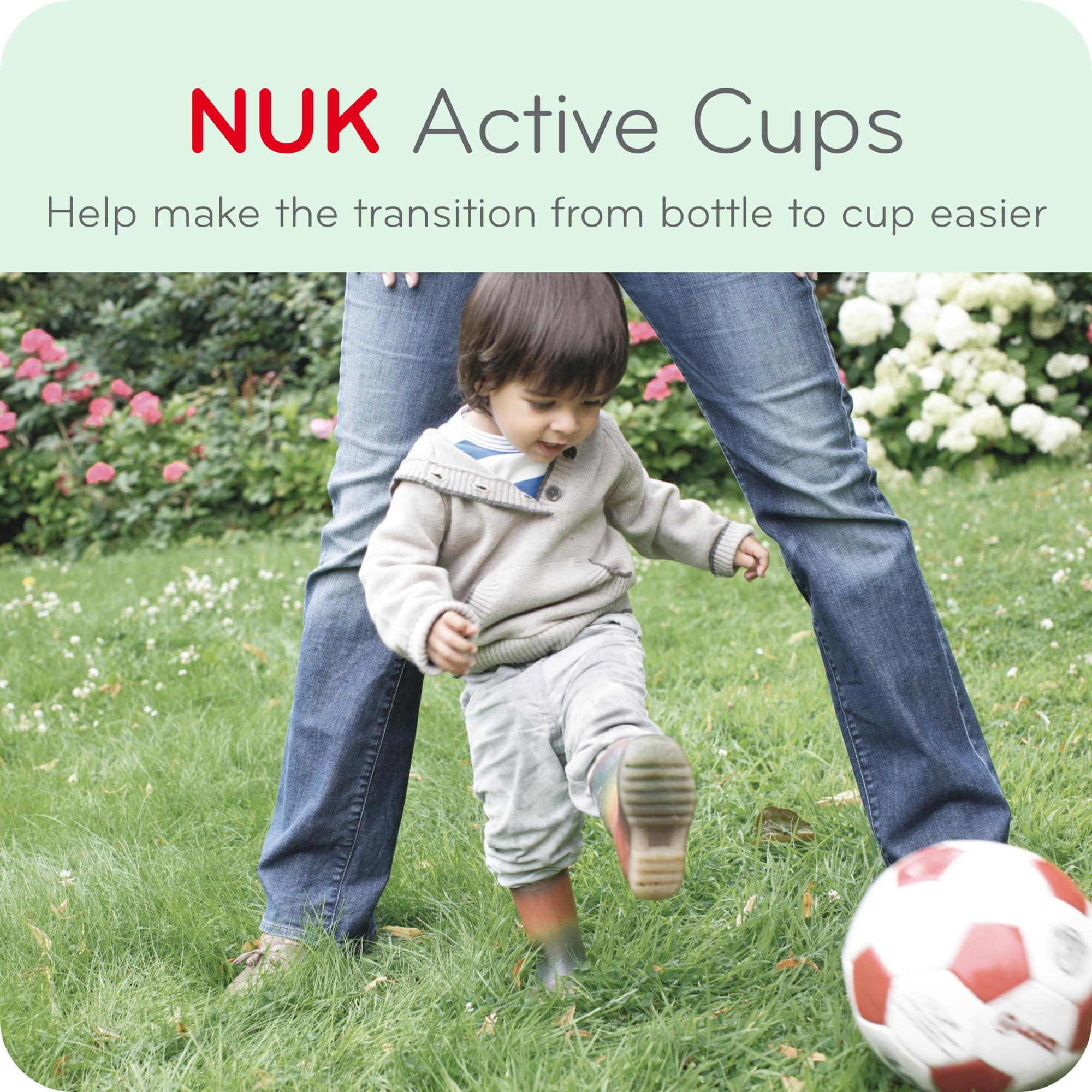 (3 pack) NUK Active Cup, 10 oz Soft Spout Sippy Cup, 12+ Months, 1 Pack, Boys