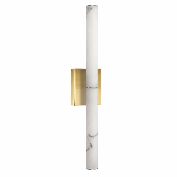 RBN-2420W-AGB-ALB Dainolite Reuben - 20W 1 LED Wall Sconce-24 Inch Tall and 4.5 Inch Wide-Aged Brass Finish