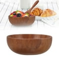 thumbnail image 2 of THLKIF Large Acacia Wood Salad Bowl with Wooden Spoon and Fork, Round Wood Serving Bowl for Mixing Salad, Fruit, Cereal, and Pasta, 2 of 9