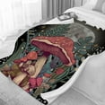thumbnail image 2 of Mushroom Blanket Gift Soft and Lightweight Flannel Throw Suitable in Bed Living Room and Travel 80"x60" for Audlt, 2 of 6