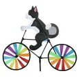 thumbnail image 1 of Molino de viento para jardín, bicicleta para gatos y perros, rueda de viento arcoíris, juguete para exteriores para niños (gato negro), 1 of 5