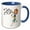 Blue/White, variant on 3drose, Young Boy Blowing Bubbles, 15oz Two-tone Red Mug