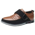 thumbnail image 2 of Mepaouo Men's Fashion Leather Oxfords Business Formal Work Shoes Slip on Casual Dress Shoes(Brown,10.5), 2 of 9
