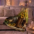 thumbnail image 6 of Country Cabin Cowboy Boots Sunflowers Rustic Western, Cozy Friendship Quote Scene, Warm Flannel Blanket for Living Room and Reading Nook, Art Lovers Friendship Gift, Artistic Home Decor, 6 of 9