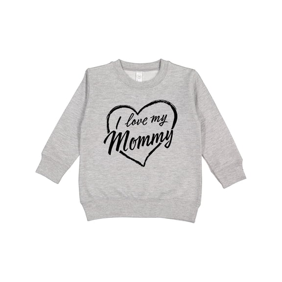 Inktastic I Love My Mommy in Black Chalk Heart Toddler Sweatshirt