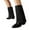 Black, variant on Jsaierl Sparkly Rhinestone Mid-Calf Boots for Womens Fold Over Pull On Boots Chunky High Heels Long Boots Zipper Pointed Toe Dress Tall Boots for Women