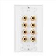 thumbnail image 2 of 4X 8 Postes Placa de Pared del Altavoz Placa de Pared del Cine en Casa Panel de Audio para 4 Altavoces, 2 of 5