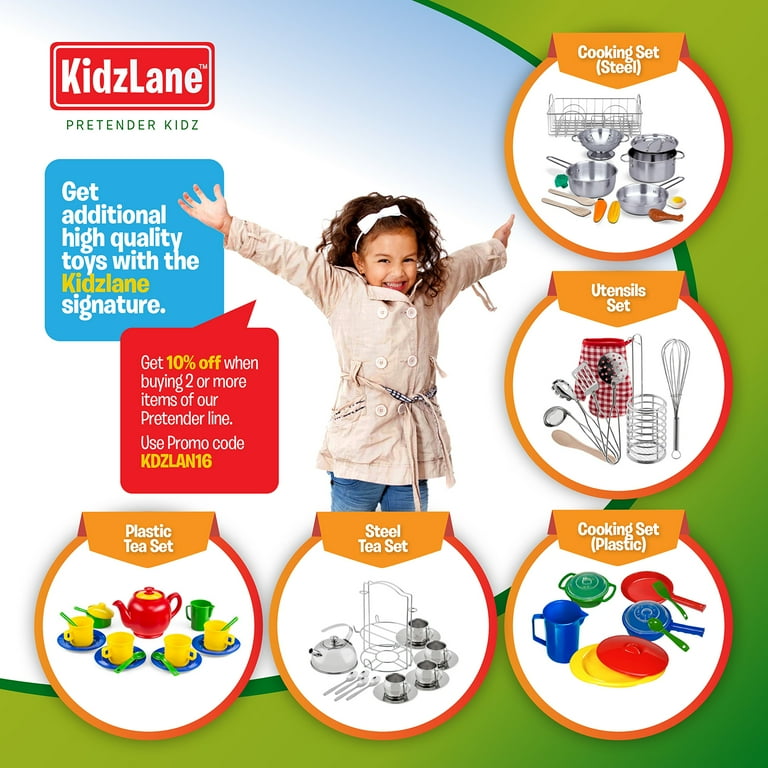 コリアグランドセール 2025 Play Kids Kidzlane Dishes with Set Play Pretend Piece 29 - その他