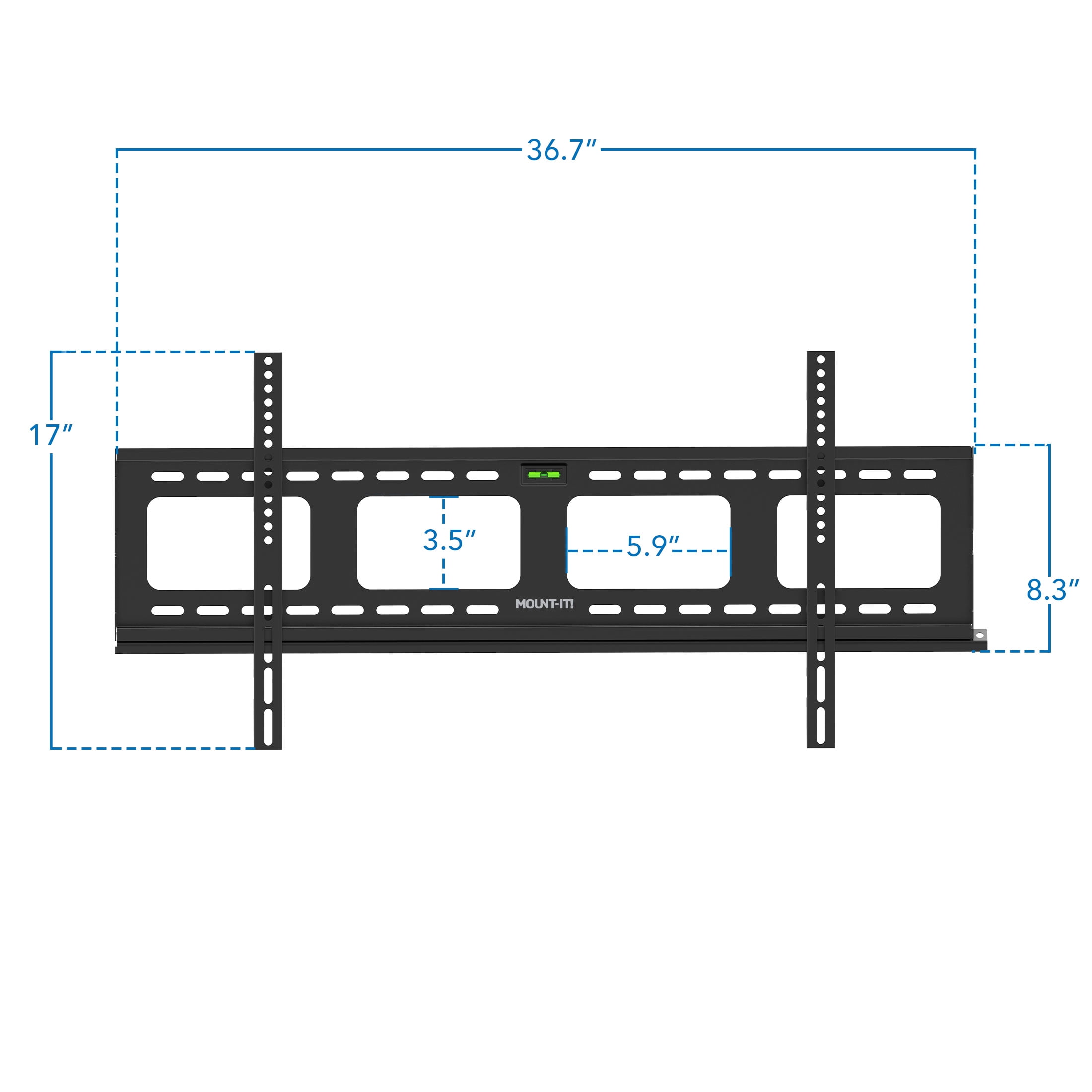Mount-It! Low Profile Fixed Flat Screen TV Wall Mount Bracket for 42" to 90" TV's, 220 lbs. Capacity
