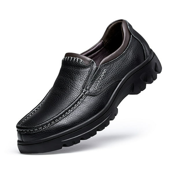Mens Loafers Slip On Loafer Leather Casual Walking Shoes Comfortable ...