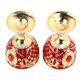 thumbnail image 2 of Vintage Wine Glass Zinc Alloy Elegant Decorative Retro Stemmed Glasses for Home Bar Party 2pcs Gold Red, 2 of 4