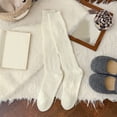 thumbnail image 5 of Daznico Women's Knit Knee High Socks Semi Opaque Stretch Soft Breathable Daily Dress Matching Mid Calf Stockings, 5 of 5