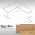 thumbnail image 6 of VIVO Electric 83"x60" Stand Up Corner Desk, Vintage Brown Tabletops, Black Frame, 6 of 8