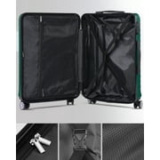 3 Piece Luggage Sets 20/24/28 inch Travel Suitcase Set with 7PCS Organizer Bags, Green