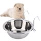 thumbnail image 5 of Tazón de agua de comida de acero inoxidable para mascotas jaulas de pájaros jaulas Coop perro gato conejo talla M, 5 of 5