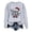 Light Gray, variant on Women Light Blue Nana Claus Christmas Graphic Crewneck Sweatshirt with Santa Hat Festive Holiday Pullover