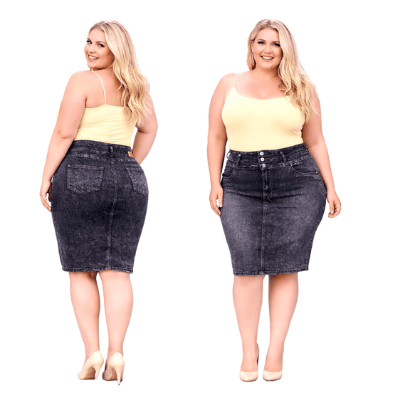 Jack David Women's Plus Size Stretch Distressed & CasuaL denim jeans Skirt