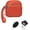 Orange, variant on Square Leather Mini Card Wallet Coin Purse, Portable Small Zipper Change Pouch with Wrist Strap & Key Ring for Women (Orange)