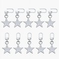 thumbnail image 1 of WeiHuan Toys 10 piezas de repuesto para tiradores de cremallera de metal, kit de reparación de tiradores de cremallera de aleación de zinc con forma de estrella de cinco puntas para ropa, chaquetas, p, 1 of 5